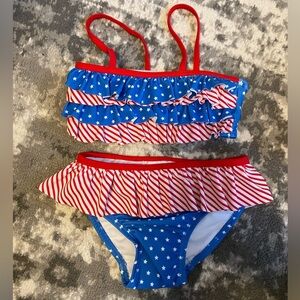Two piece bikini NWT Size 2T American flag